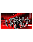 Persona 5 mouse pad 32x16 inches featuring Joker and team in a bold red-and-black design, perfect for anime fans.