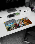 28x12 inches Naruto mouse pad showing Naruto with Killer Bee and Yugito, with Gaara and Temari behind.