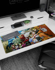 36x16 inches Naruto desk pad showing Naruto with Killer Bee and Yugito, Gaara and Temari nearby.