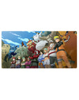 Naruto tailed beasts group anime mouse pad, team lineup art, 32x16 inches.