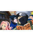 Anime desk pad featuring Team 7 from Naruto, size 40x20 inches: Naruto, Sasuke, Sakura, and Kakashi in vibrant style.
