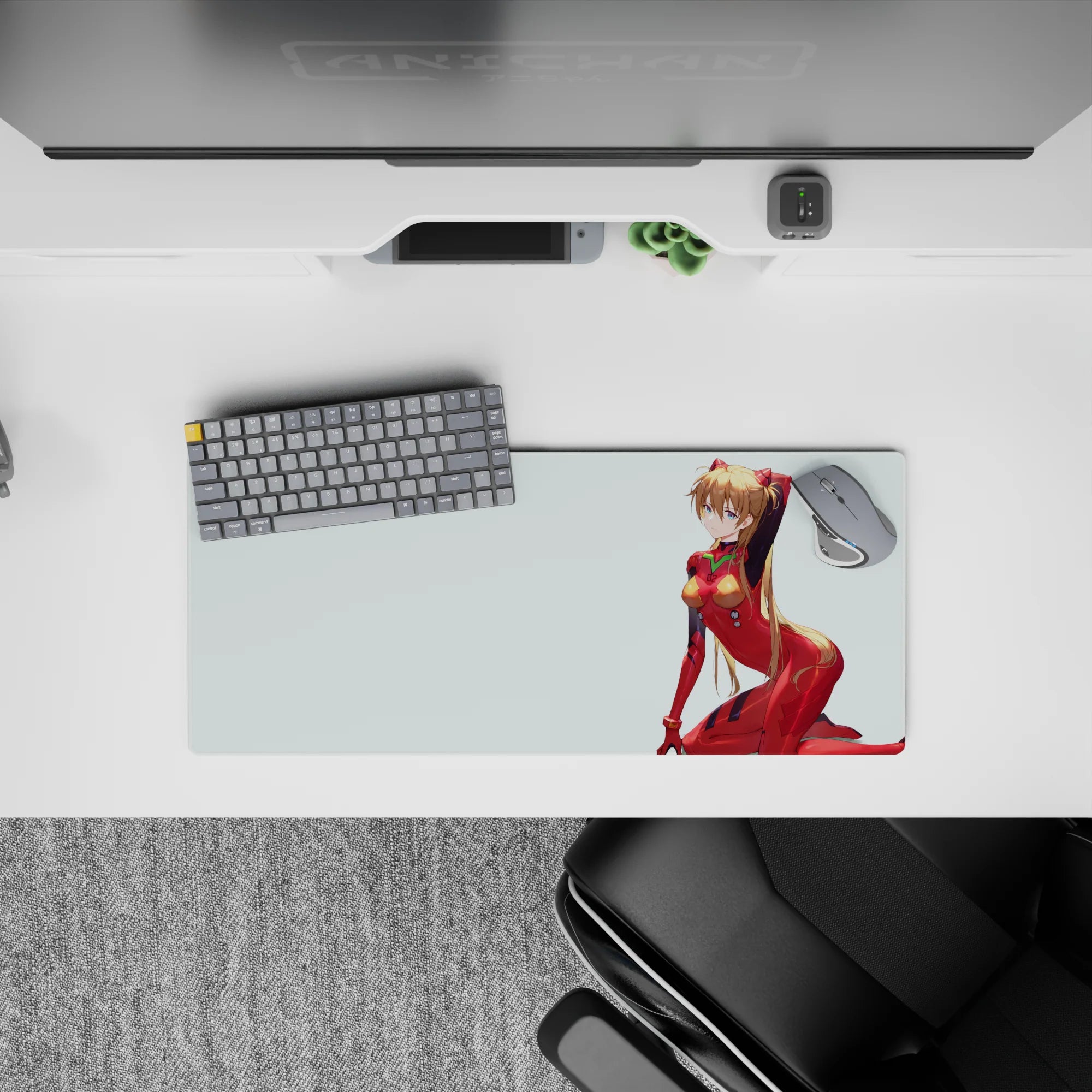 Evangelion - Anime Mouse Pad and Desk Pad - Minimalist Asuka Elegance - AniChan