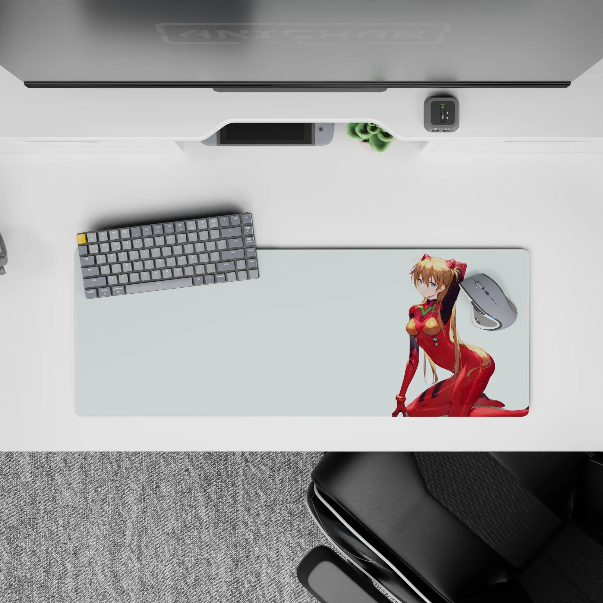 Evangelion - Anime Mouse Pad and Desk Pad - Minimalist Asuka Elegance - AniChan