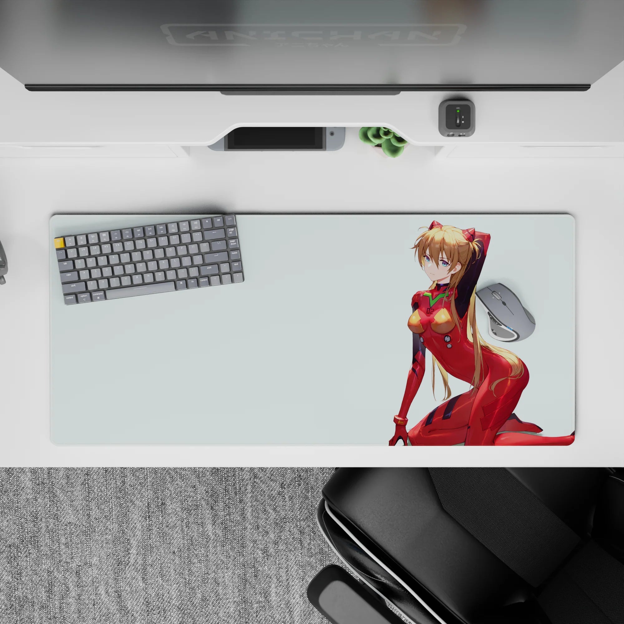 Evangelion - Anime Mouse Pad and Desk Pad - Minimalist Asuka Elegance - AniChan