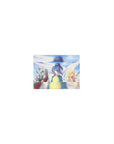Classic anime girl mouse pad 14x10 inches with three girls in sporty outfits under soft skies and sparkles.
