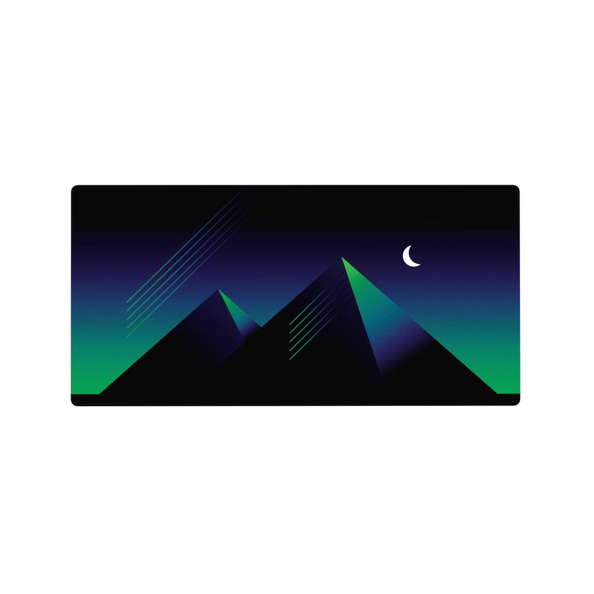 Retrowave-Vaporwave Deskmat | Mousepad | Deskpad - Midnight Pyramid Glow - AniChan