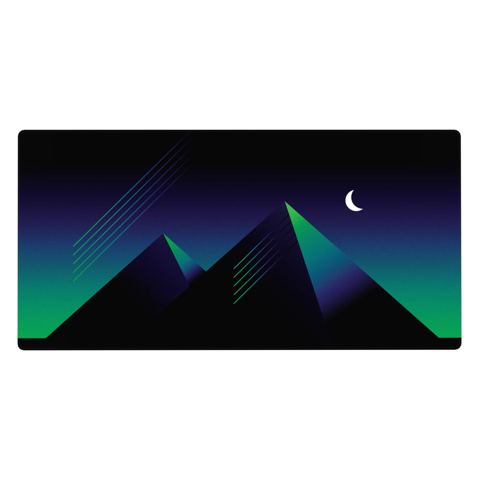 Retrowave-Vaporwave Deskmat | Mousepad | Deskpad - Midnight Pyramid Glow - AniChan