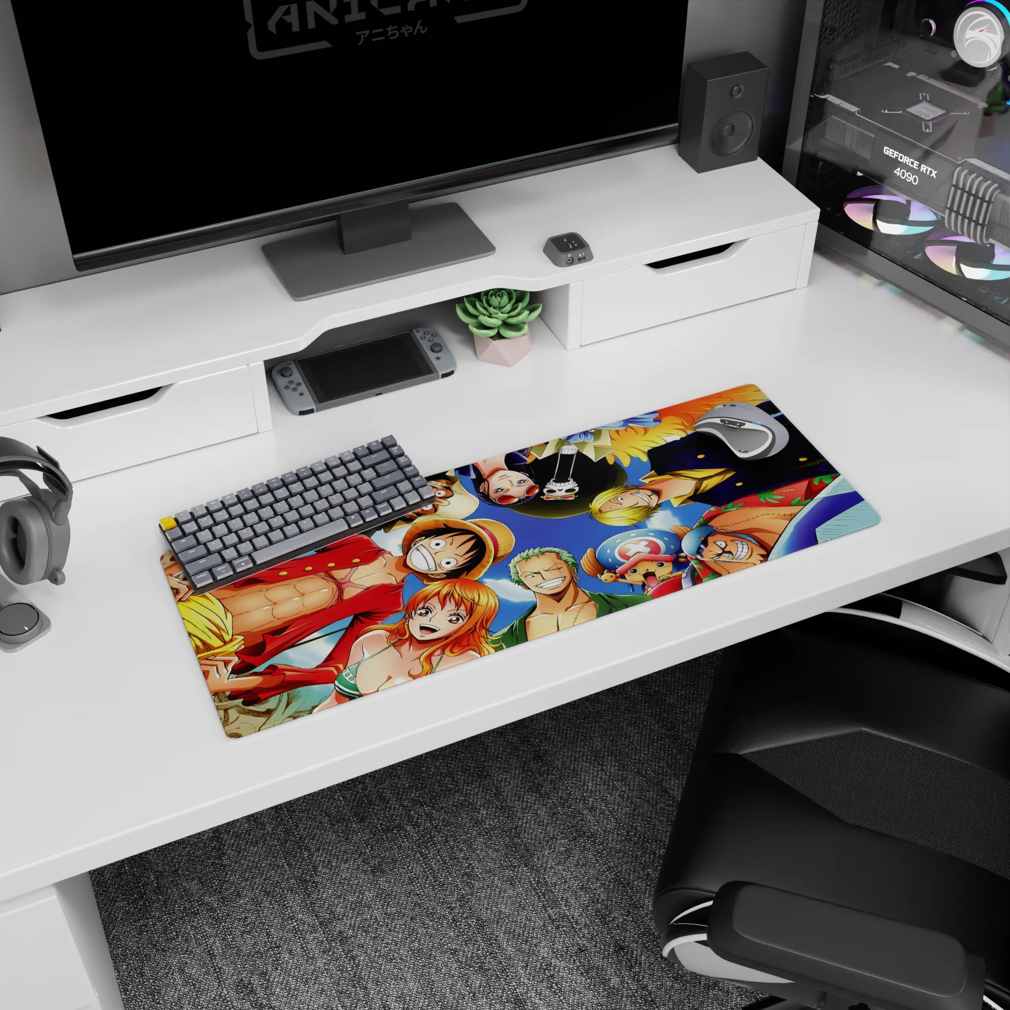 One Piece Deskmat | Mousepad | Deskpad - Straw Hat Crew Together - AniChan