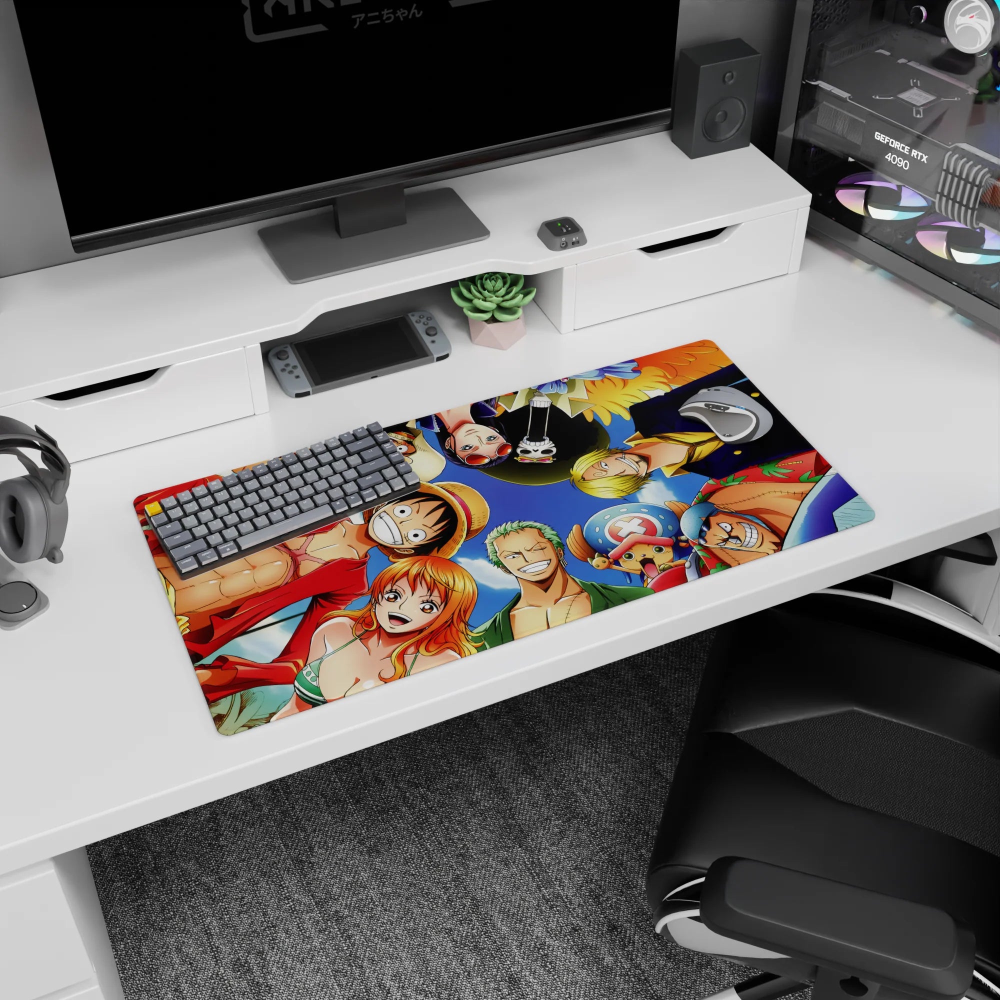 One Piece Deskmat | Mousepad | Deskpad - Straw Hat Crew Together - AniChan