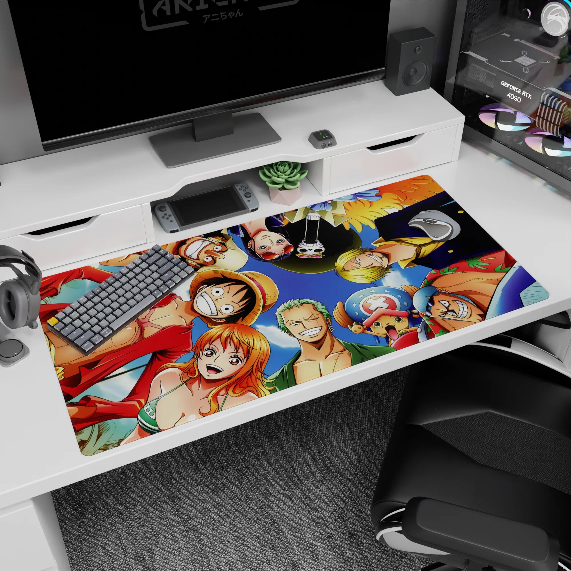 One Piece Deskmat | Mousepad | Deskpad - Straw Hat Crew Together - AniChan