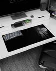 32x16 inches anime girl mouse pad showing a close-leaning sweetheart flashing a V sign, purple eyes.
