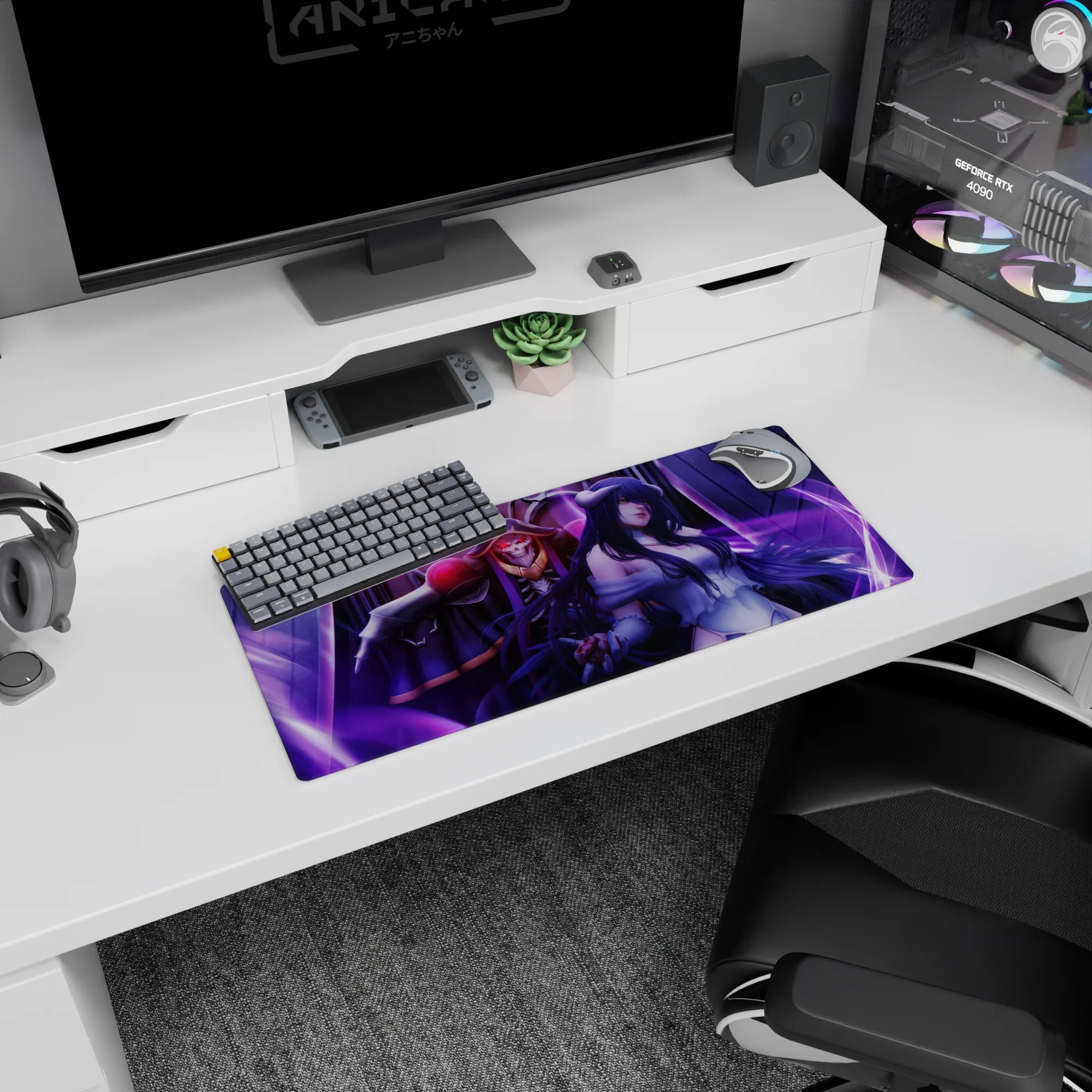 Overlord Deskmat | Mousepad | Deskpad - Dark Rulers of Nazarick - AniChan