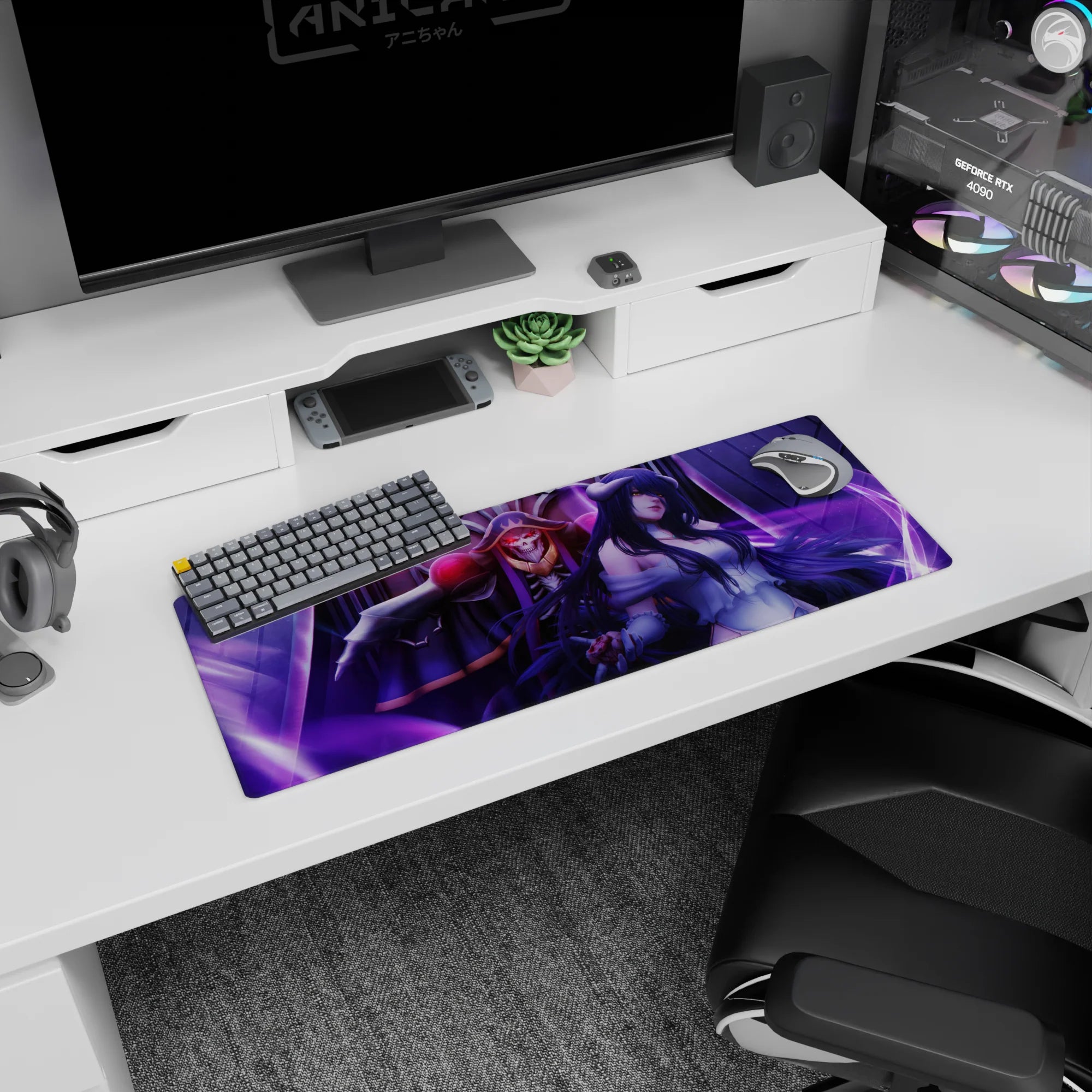 Overlord Deskmat | Mousepad | Deskpad - Dark Rulers of Nazarick - AniChan