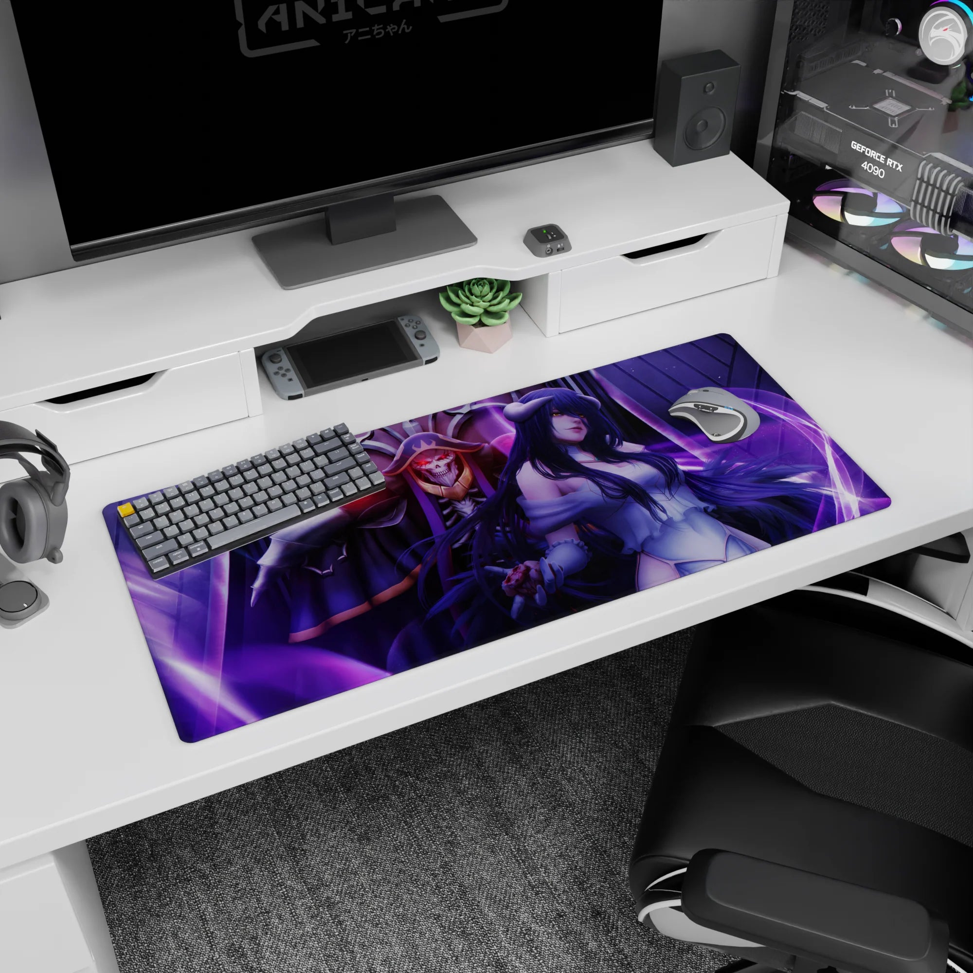 Overlord Deskmat | Mousepad | Deskpad - Dark Rulers of Nazarick - AniChan