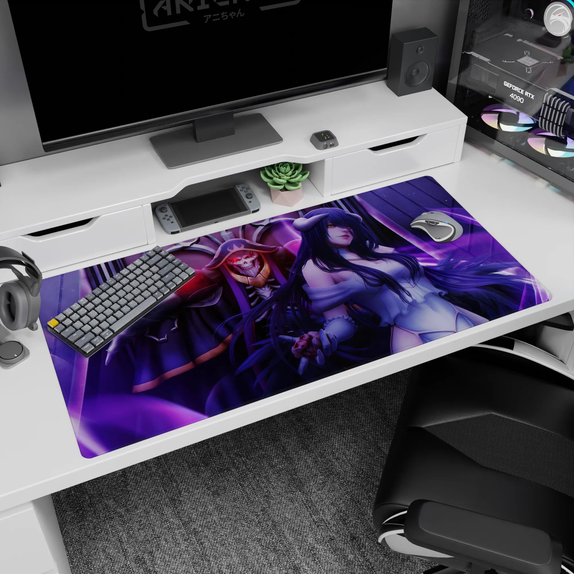 Overlord Deskmat | Mousepad | Deskpad - Dark Rulers of Nazarick - AniChan