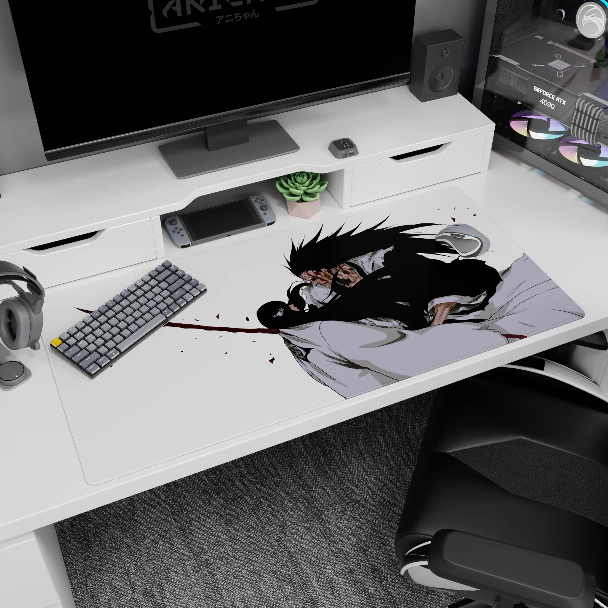 Bleach - Anime Mouse Pad and Desk Pad - Bloodstained Resolve - AniChan