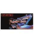 32x16 inches anime girl mouse pad featuring Revy action pose, twin pistols, gritty Black Lagoon style.