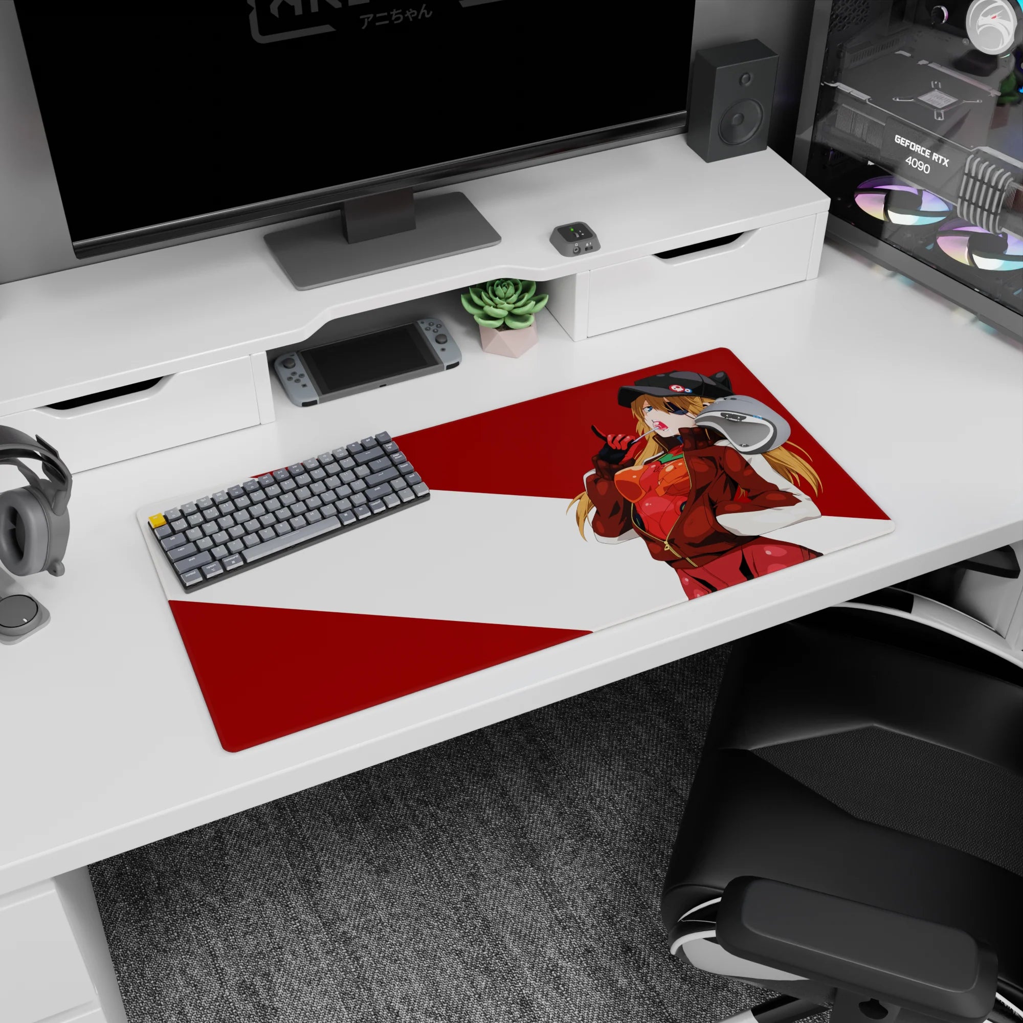 Evangelion - Anime Mouse Pad and Desk Pad - Asuka Rebel Mode - AniChan