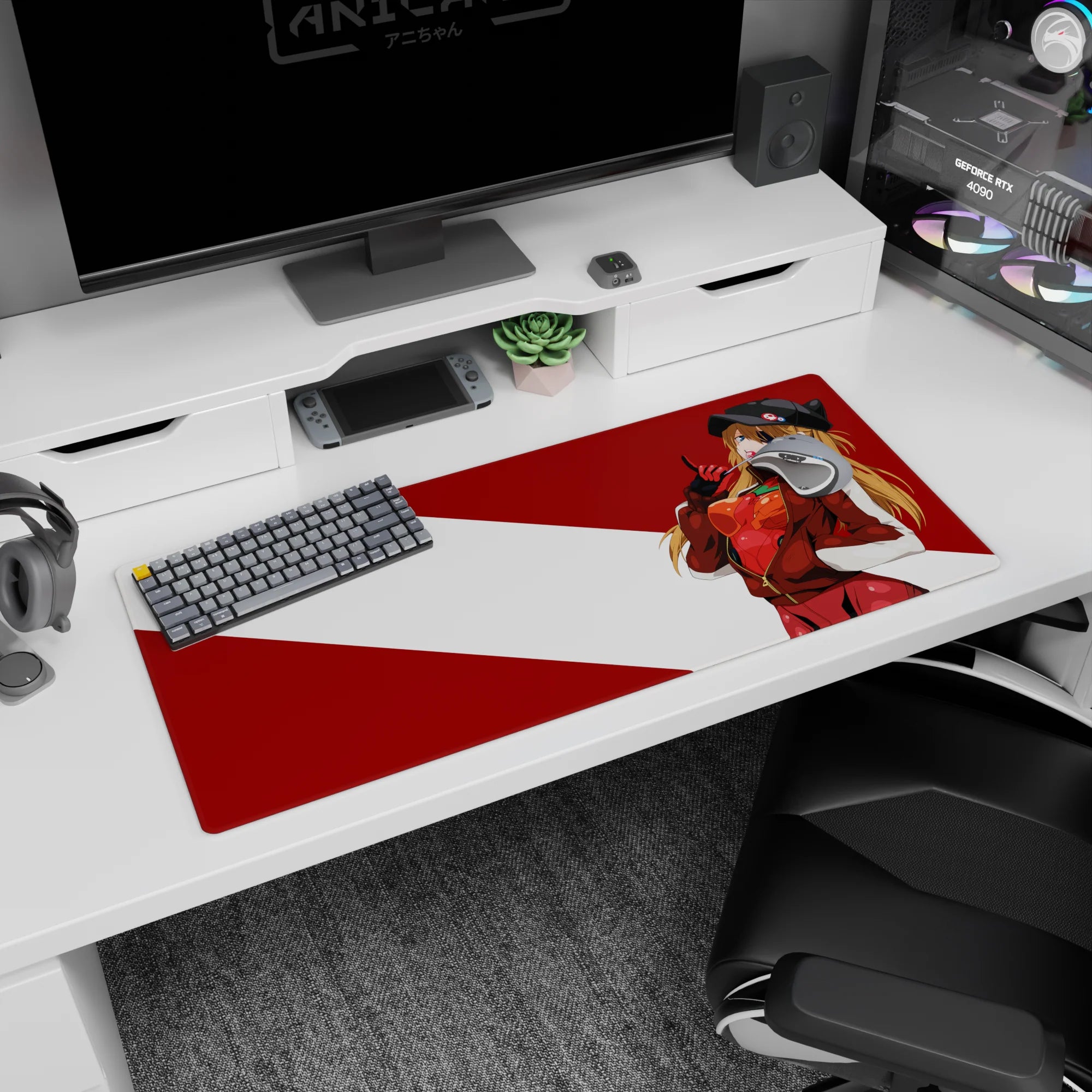 Evangelion - Anime Mouse Pad and Desk Pad - Asuka Rebel Mode - AniChan