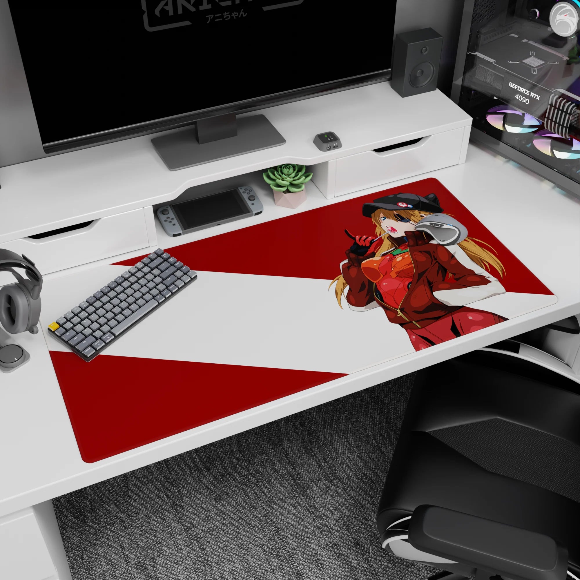 Evangelion - Anime Mouse Pad and Desk Pad - Asuka Rebel Mode - AniChan