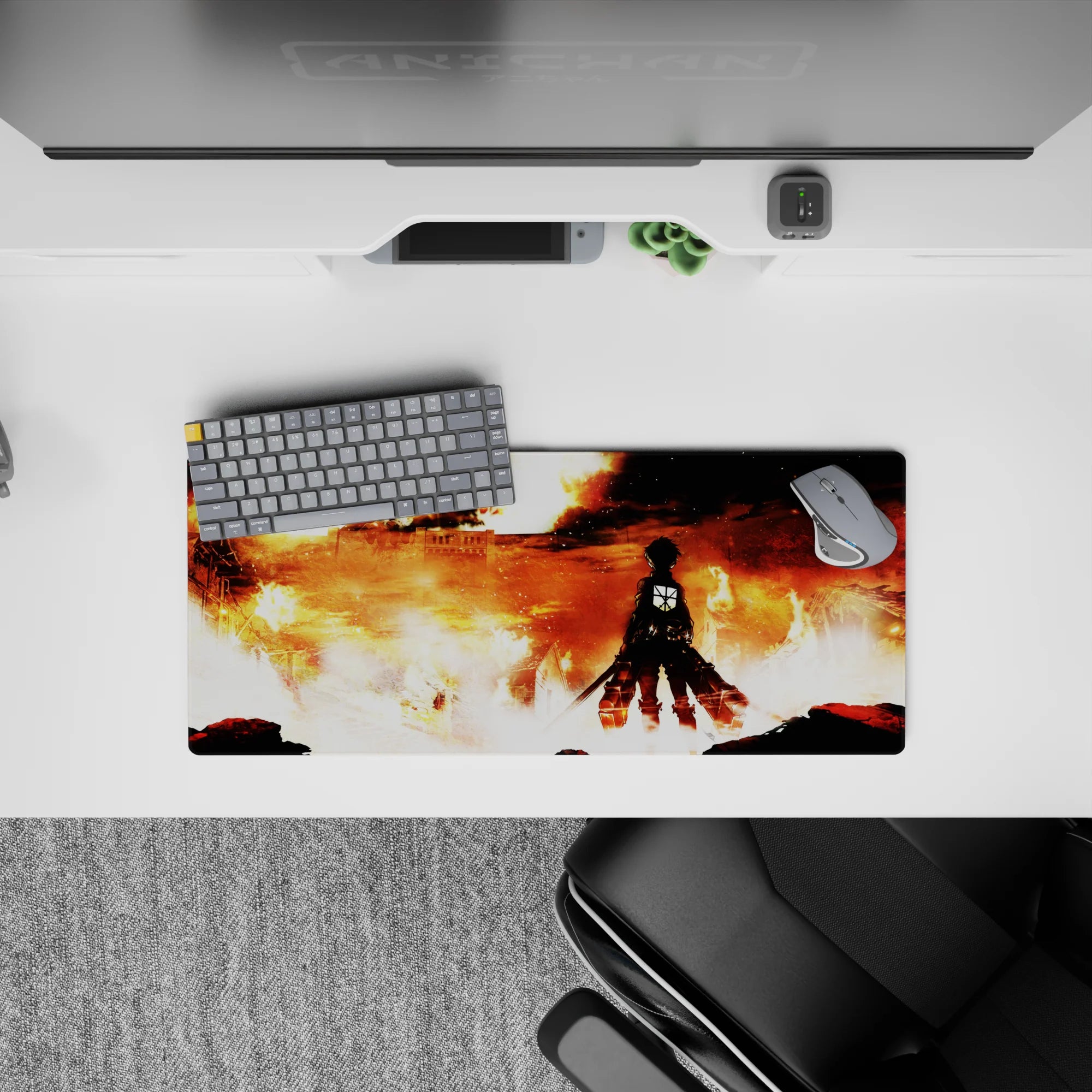 Attack on Titan - Anime Mouse Pad and Desk Pad - Burning Vengeance - AniChan