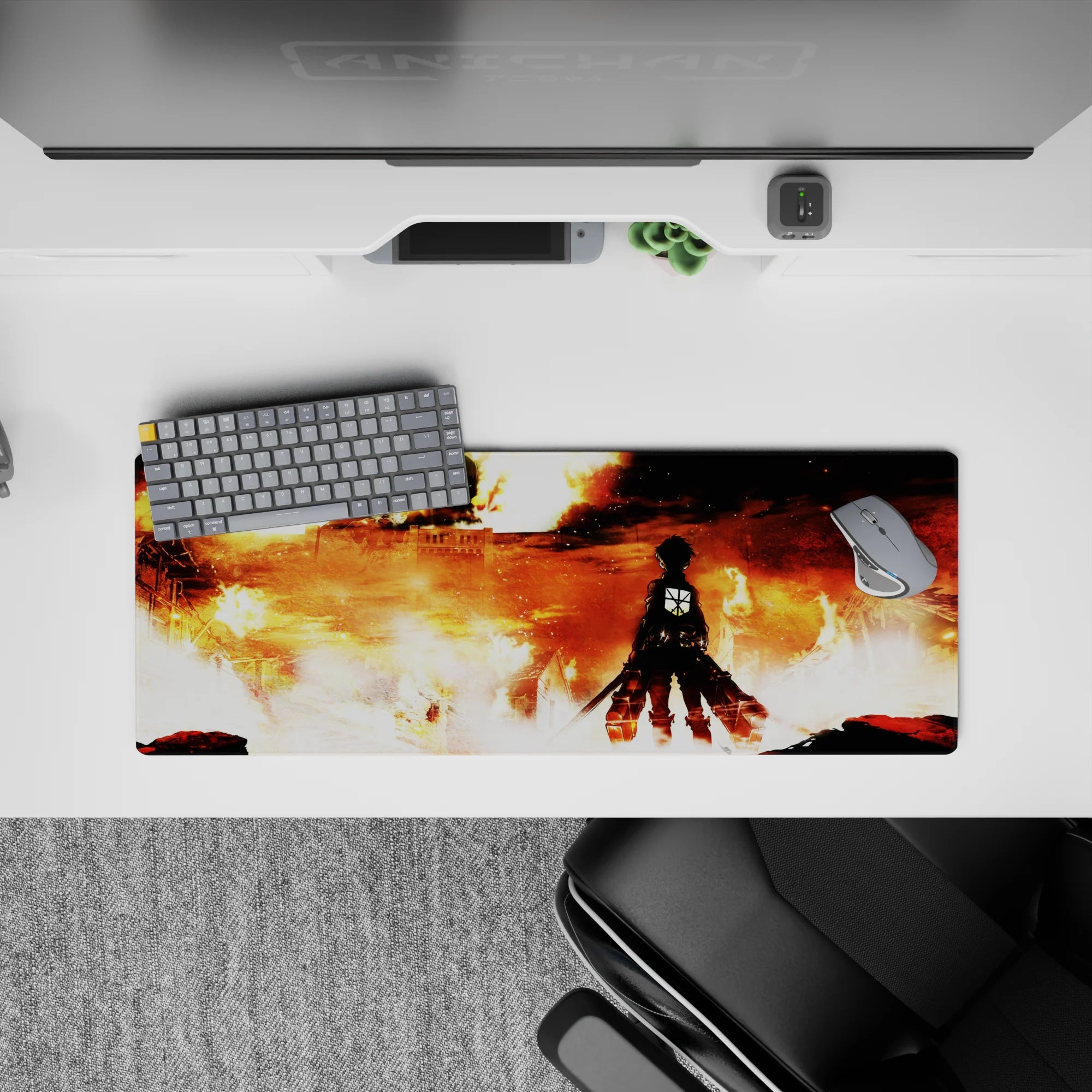 Attack on Titan - Anime Mouse Pad and Desk Pad - Burning Vengeance - AniChan