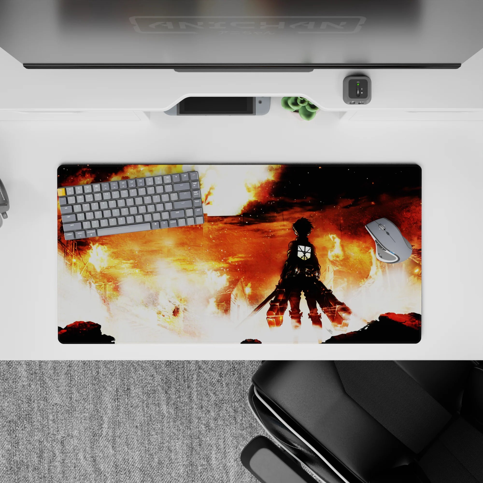 Attack on Titan - Anime Mouse Pad and Desk Pad - Burning Vengeance - AniChan