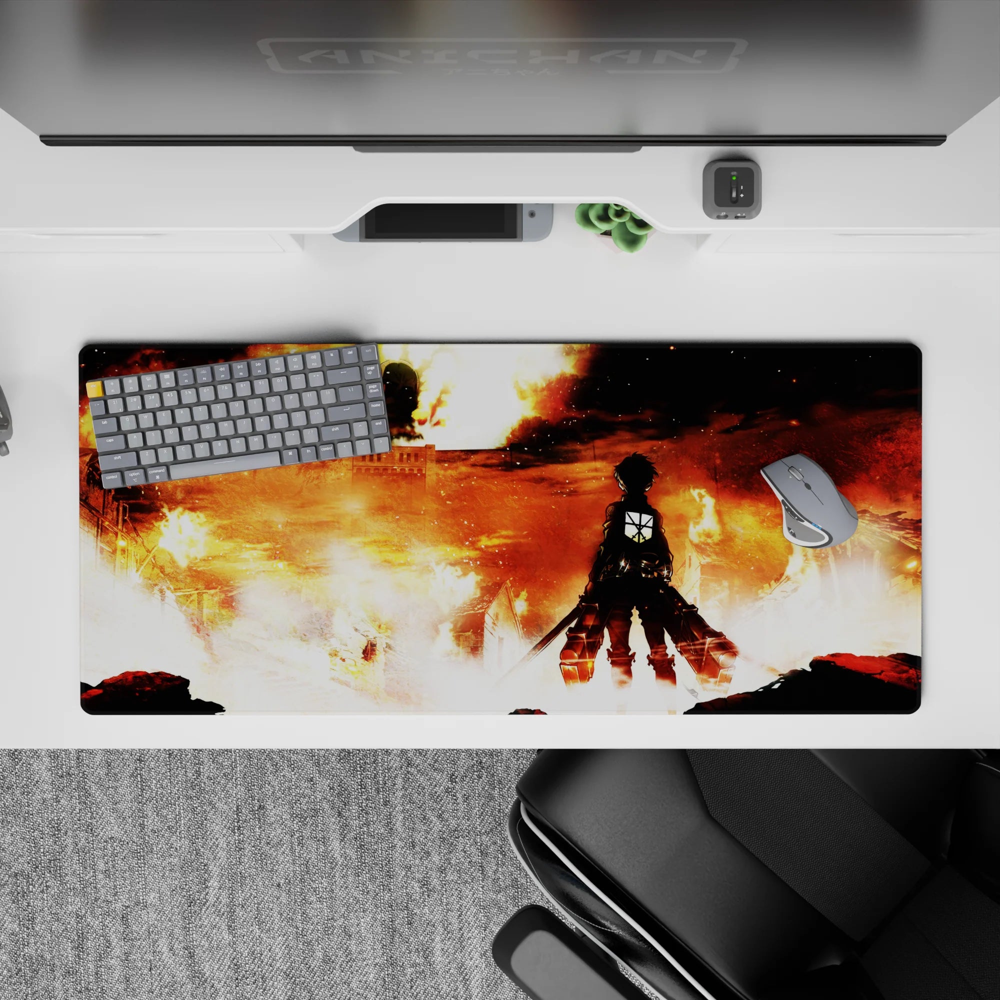 Attack on Titan - Anime Mouse Pad and Desk Pad - Burning Vengeance - AniChan