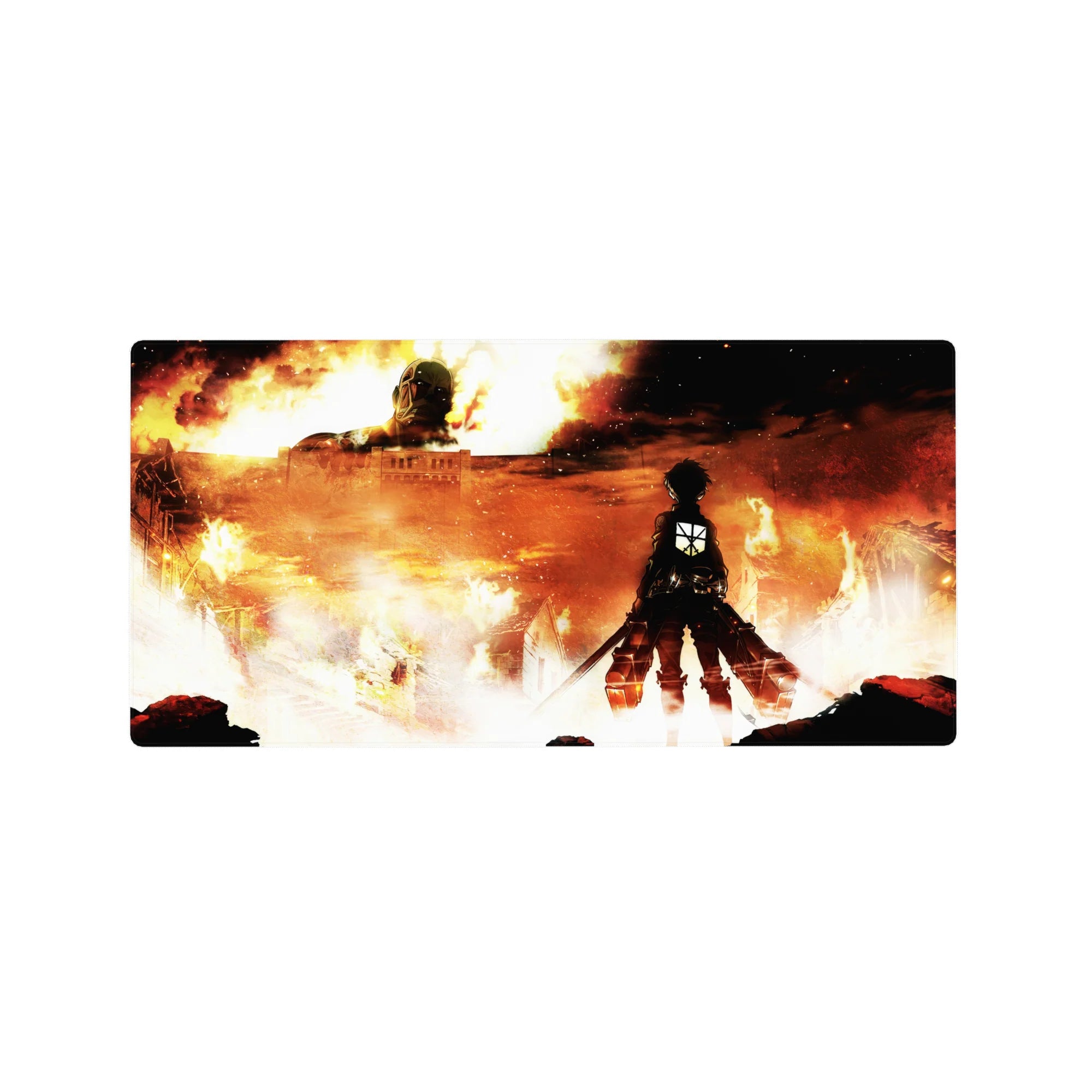 Attack on Titan - Anime Mouse Pad and Desk Pad - Burning Vengeance - AniChan