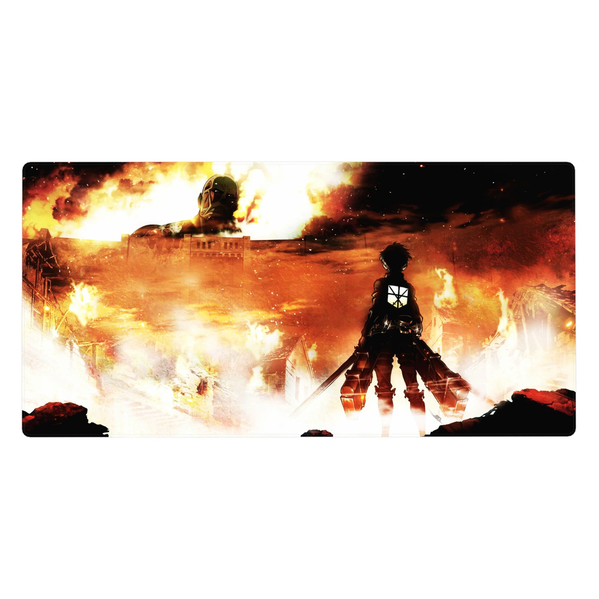 Attack on Titan - Anime Mouse Pad and Desk Pad - Burning Vengeance - AniChan