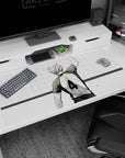 40x20 inches anime desk pad showing a volleyball player from behind, arm raised in victory, number 4.