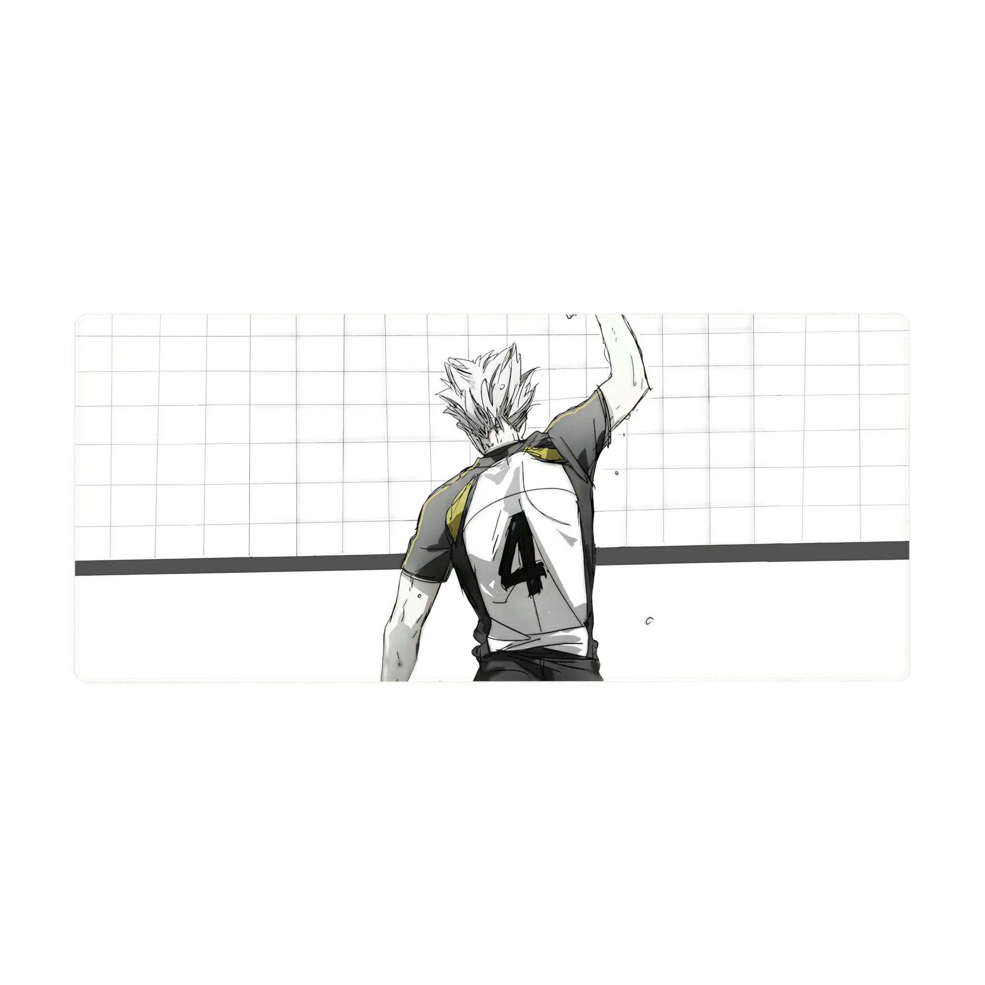 36x16 inches anime desk pad with volleyball ace silhouette, jersey 