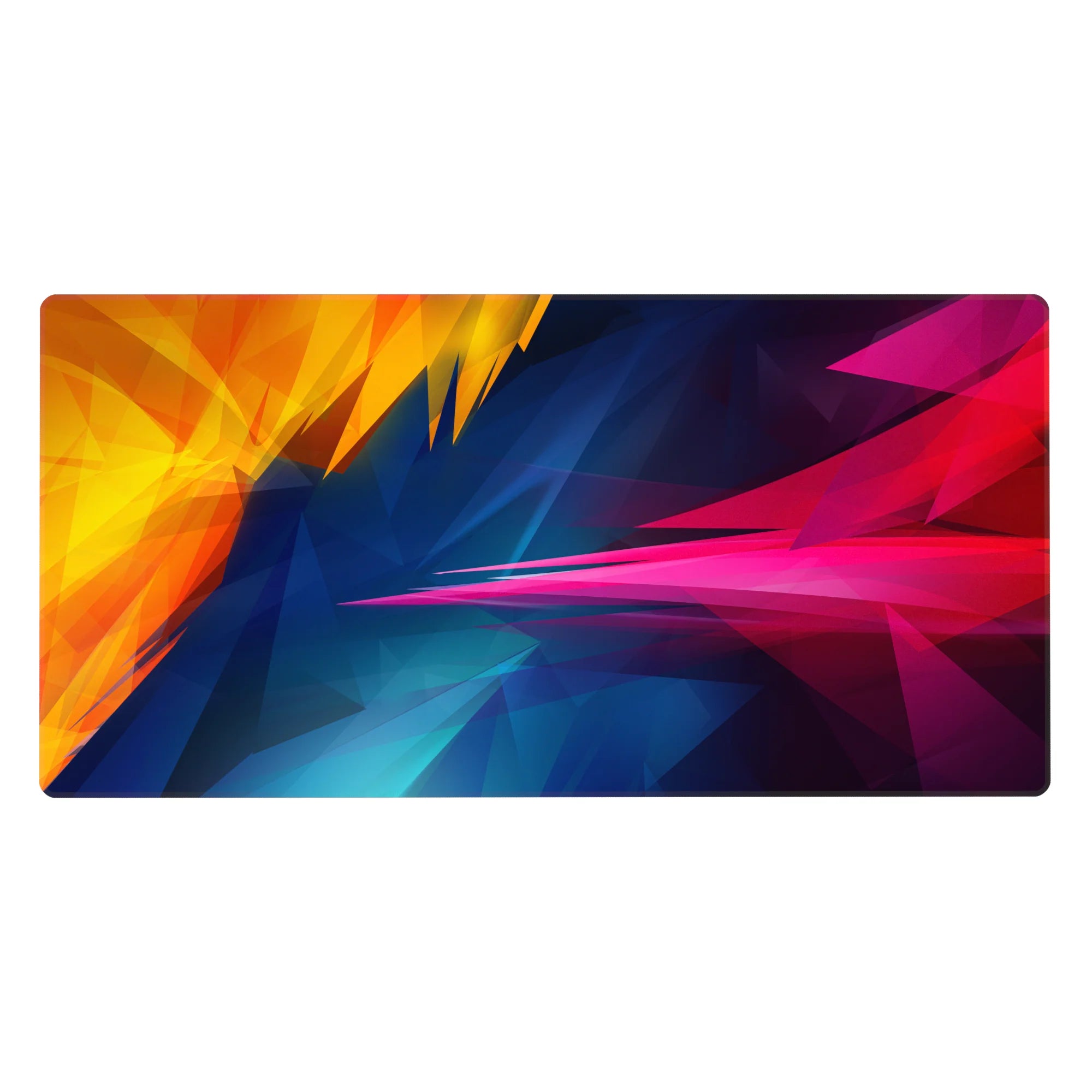 Abstract Deskmat | Mousepad | Deskpad - Vibrant Shards - AniChan