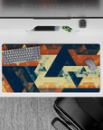 Abstract Deskmat | Mousepad | Deskpad - Retro Geometric Harmony - AniChan