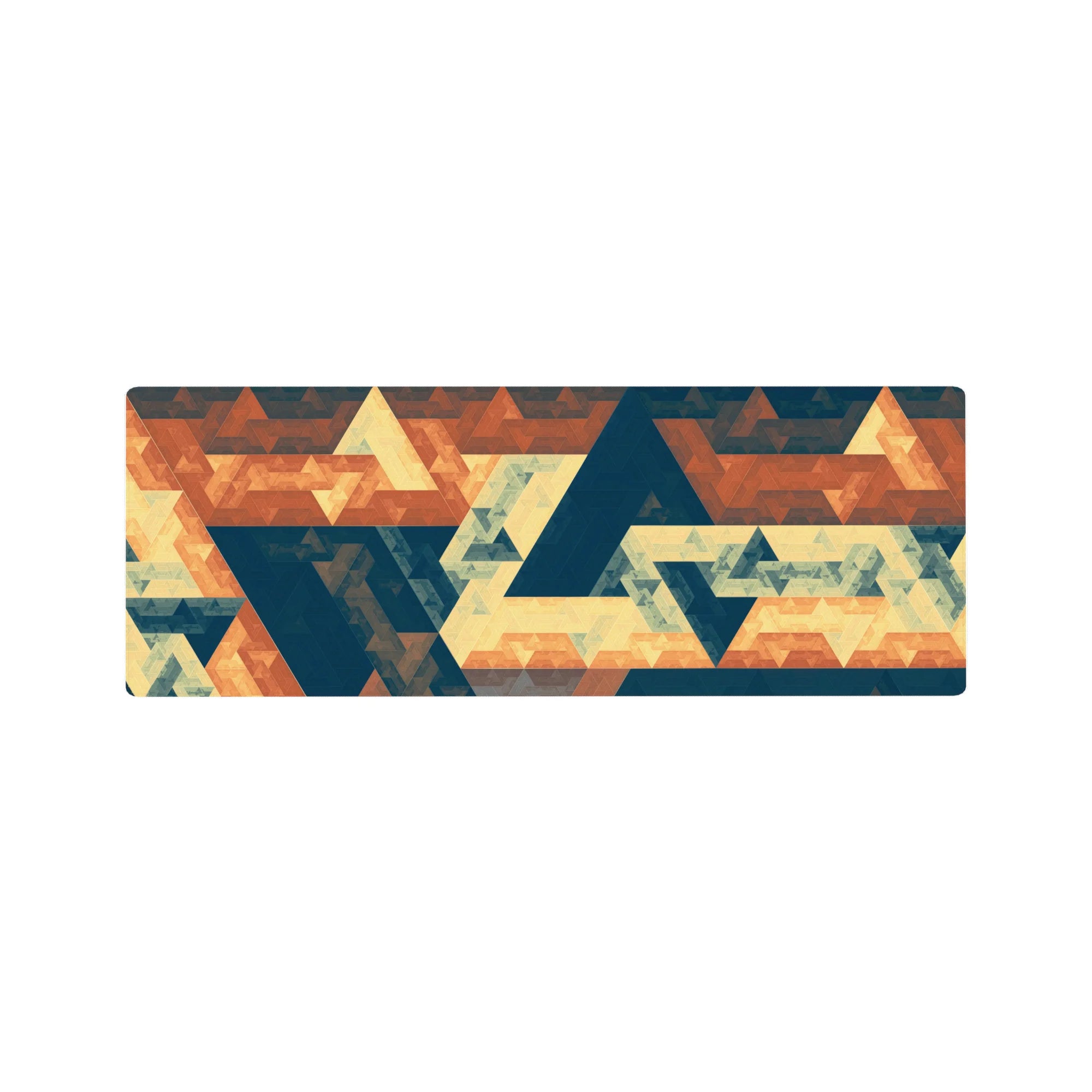 Abstract Deskmat | Mousepad | Deskpad - Retro Geometric Harmony - AniChan