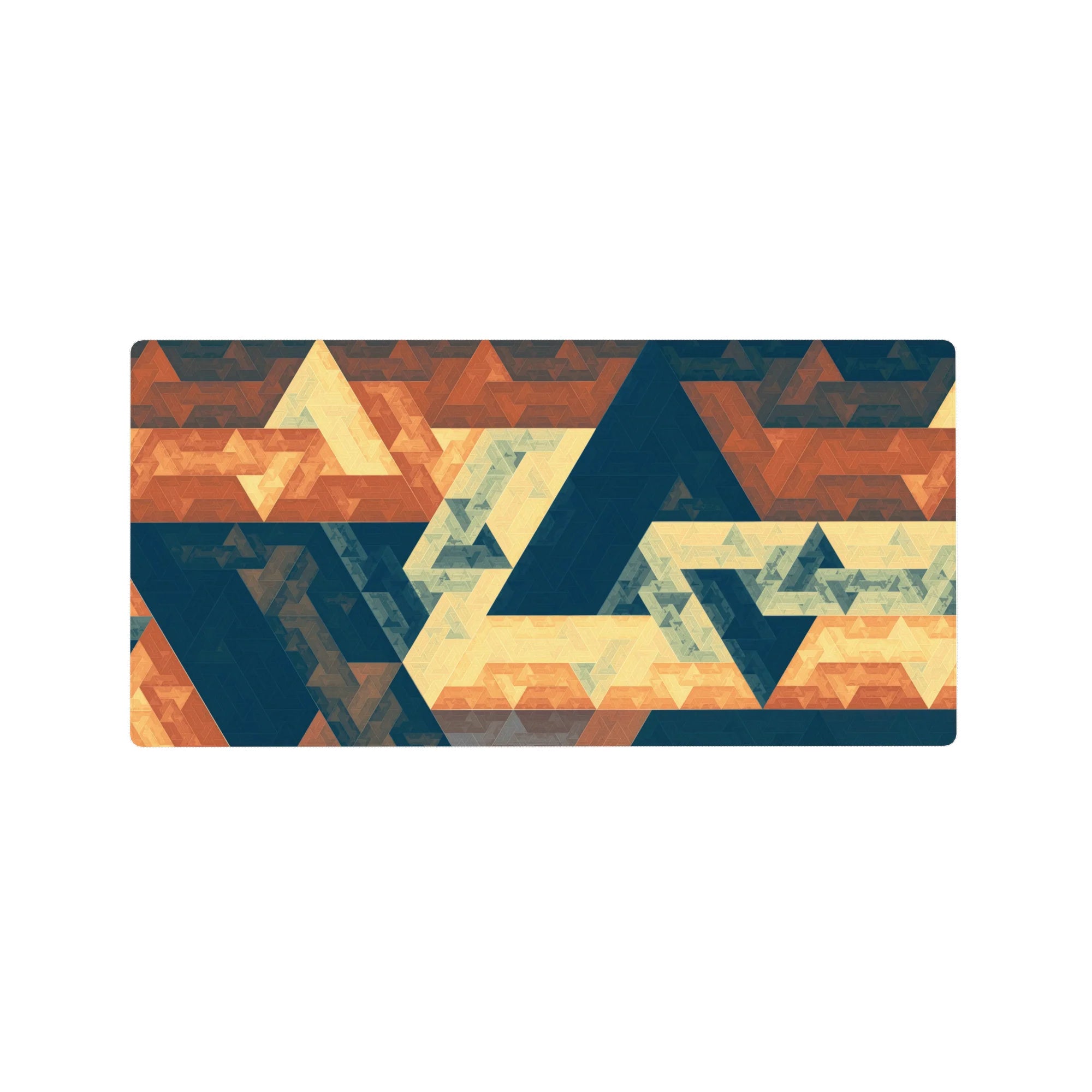 Abstract Deskmat | Mousepad | Deskpad - Retro Geometric Harmony - AniChan