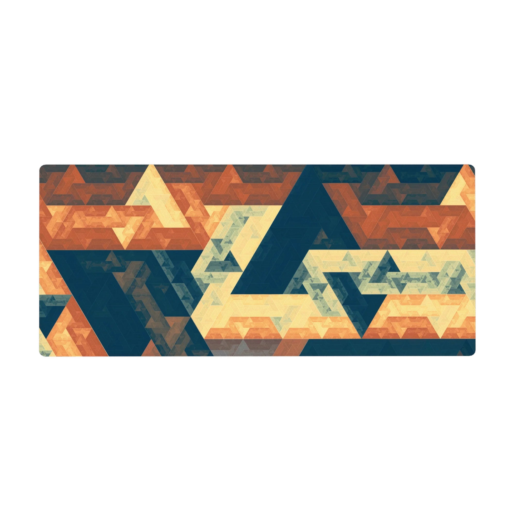 Abstract Deskmat | Mousepad | Deskpad - Retro Geometric Harmony - AniChan