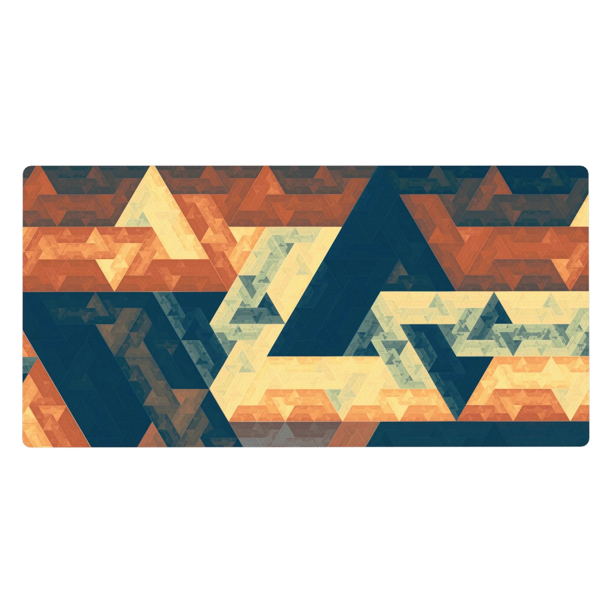 Abstract Deskmat | Mousepad | Deskpad - Retro Geometric Harmony - AniChan