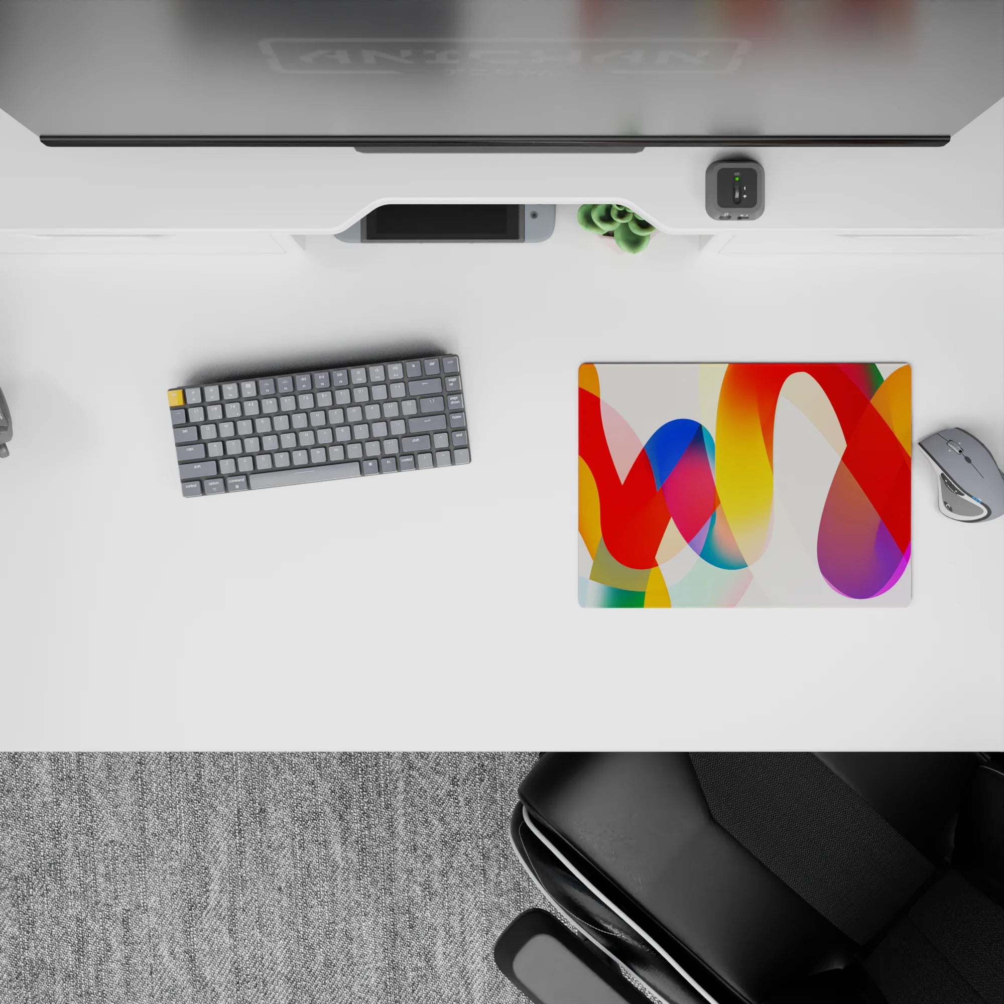 Abstract Deskmat | Mousepad | Deskpad - Color Waves - AniChan