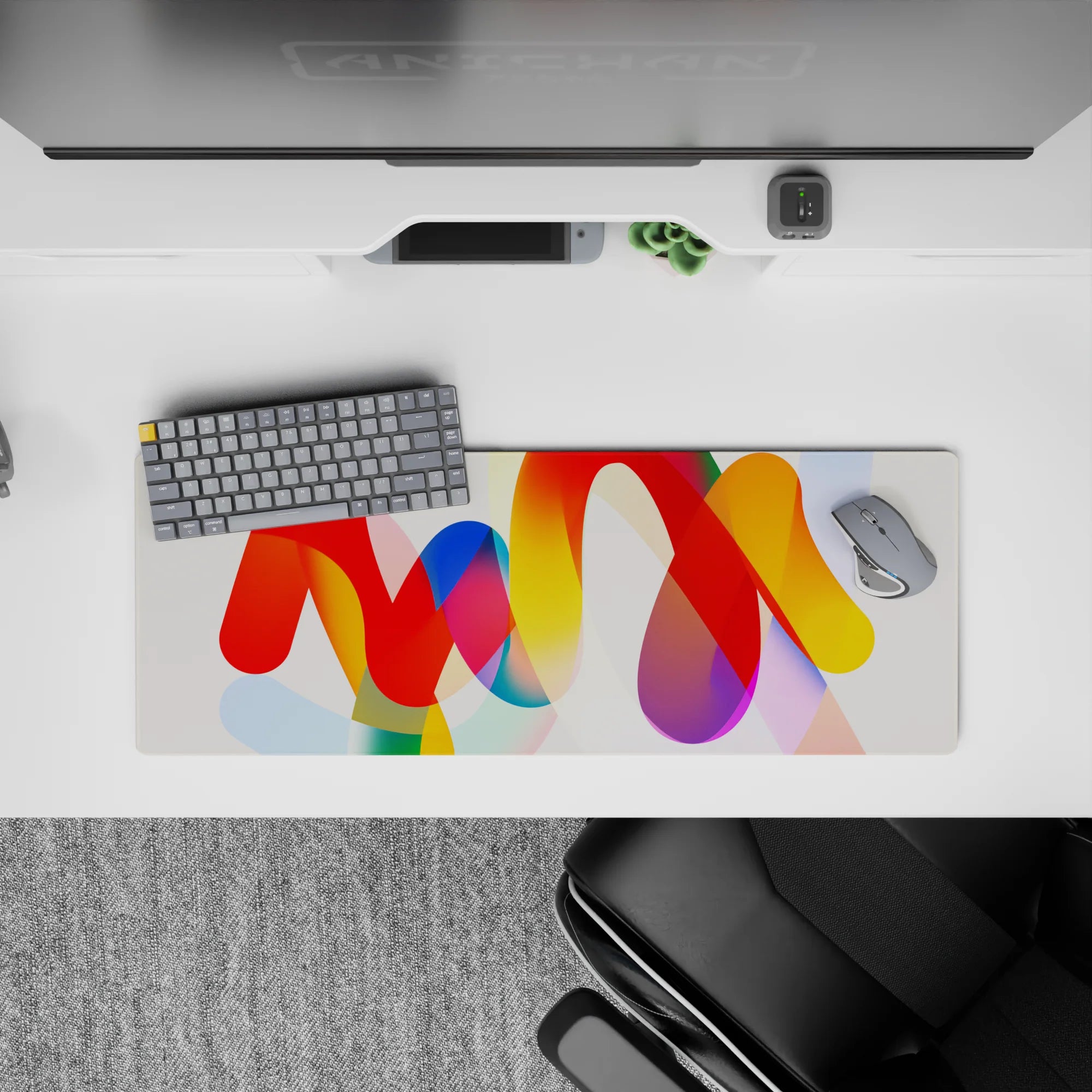 Abstract Deskmat | Mousepad | Deskpad - Color Waves - AniChan