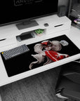 Anime desk pad featuring Ann Takamaki from Persona 5, 36x16 inches, showcasing her Panther persona in vivid 3D detail.