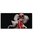 Ann Takamaki Panther Persona 5 anime mouse pad, 32x16 inches, featuring glossy red latex and flowing hair in 3D detail.