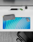 Abstract Deskmat | Mousepad | Deskpad - Blue Wave Harmony - AniChan