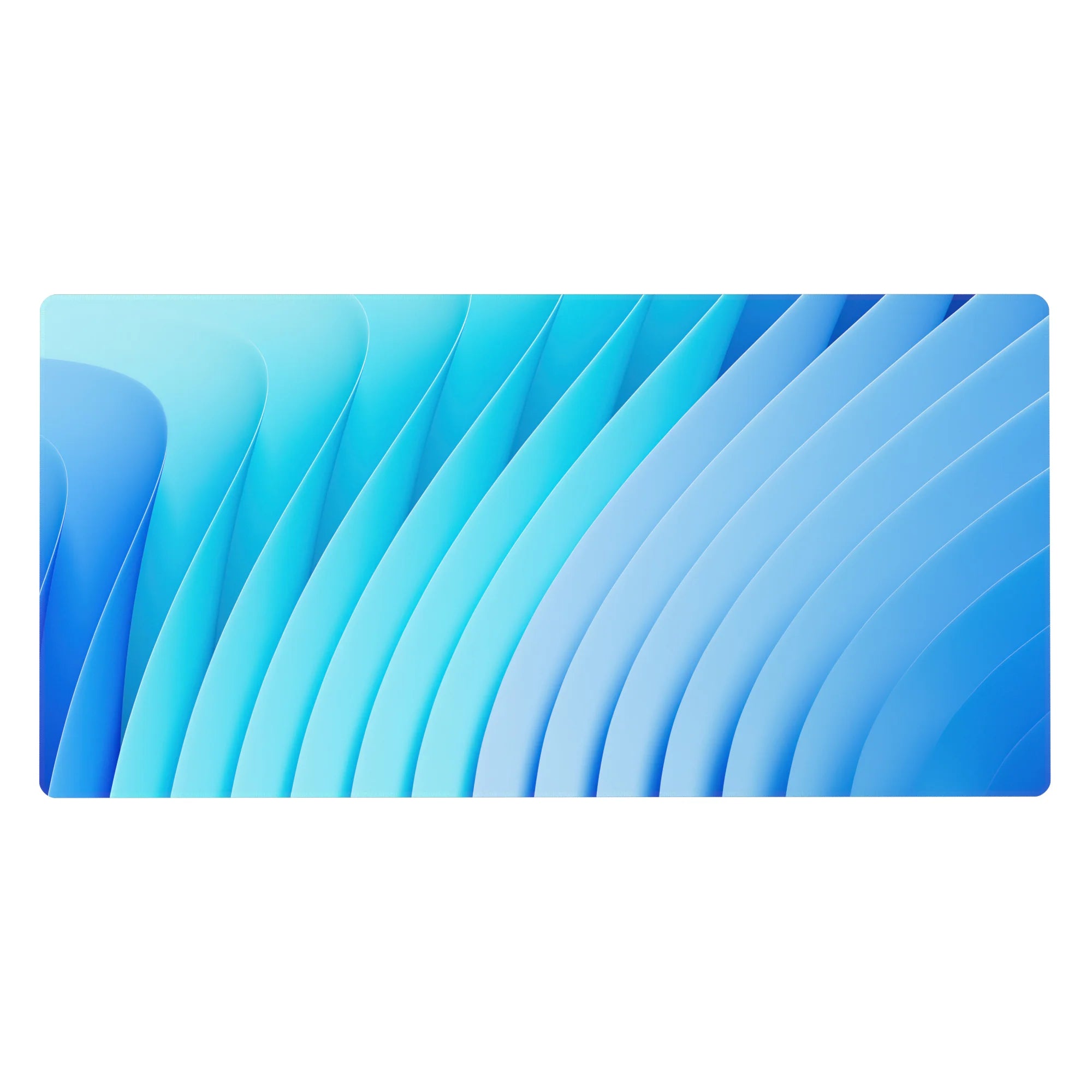 Abstract Deskmat | Mousepad | Deskpad - Blue Wave Harmony - AniChan