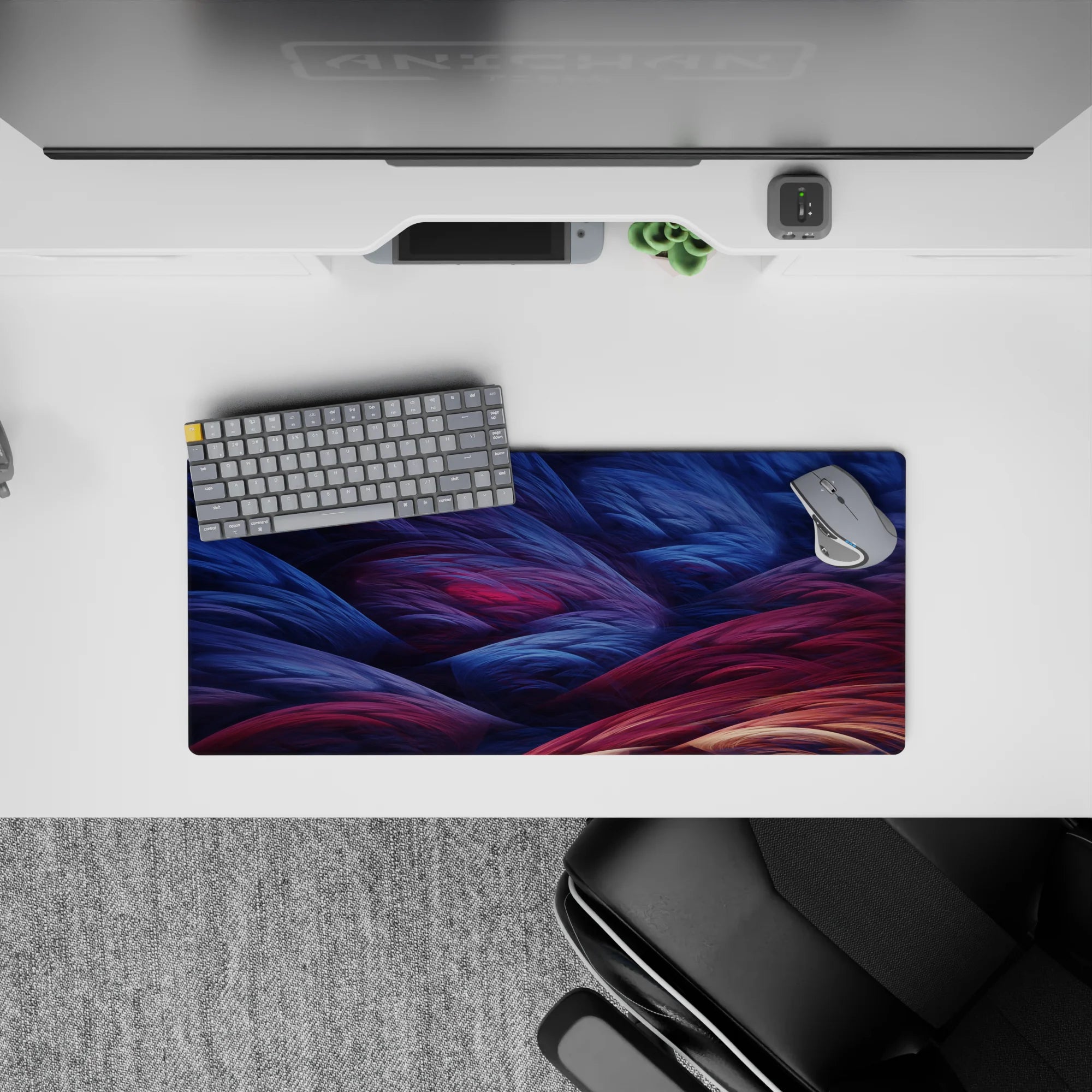 Abstract Deskmat | Mousepad | Deskpad - Fiber Flow - AniChan