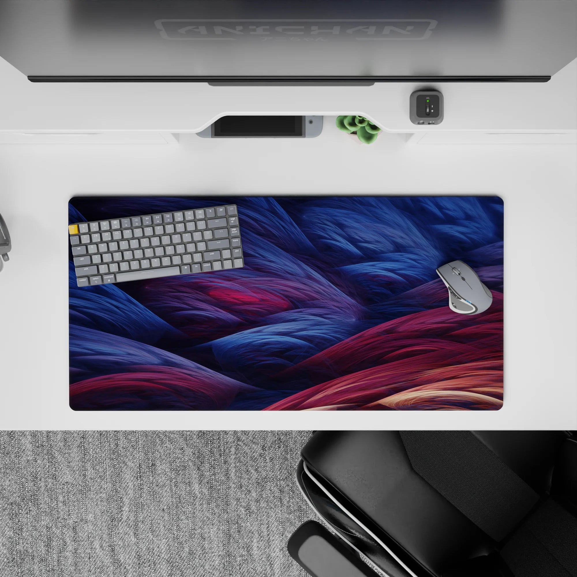 Abstract Deskmat | Mousepad | Deskpad - Fiber Flow - AniChan