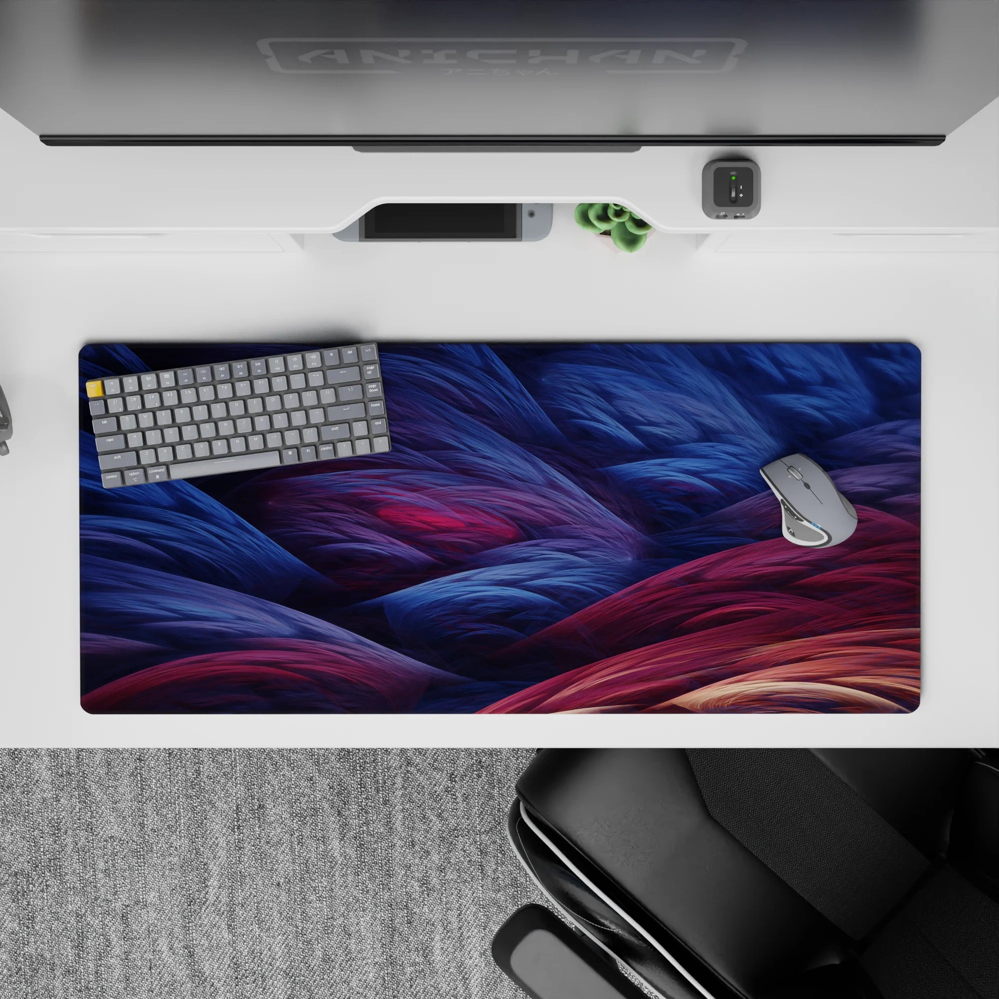 Abstract Deskmat | Mousepad | Deskpad - Fiber Flow - AniChan