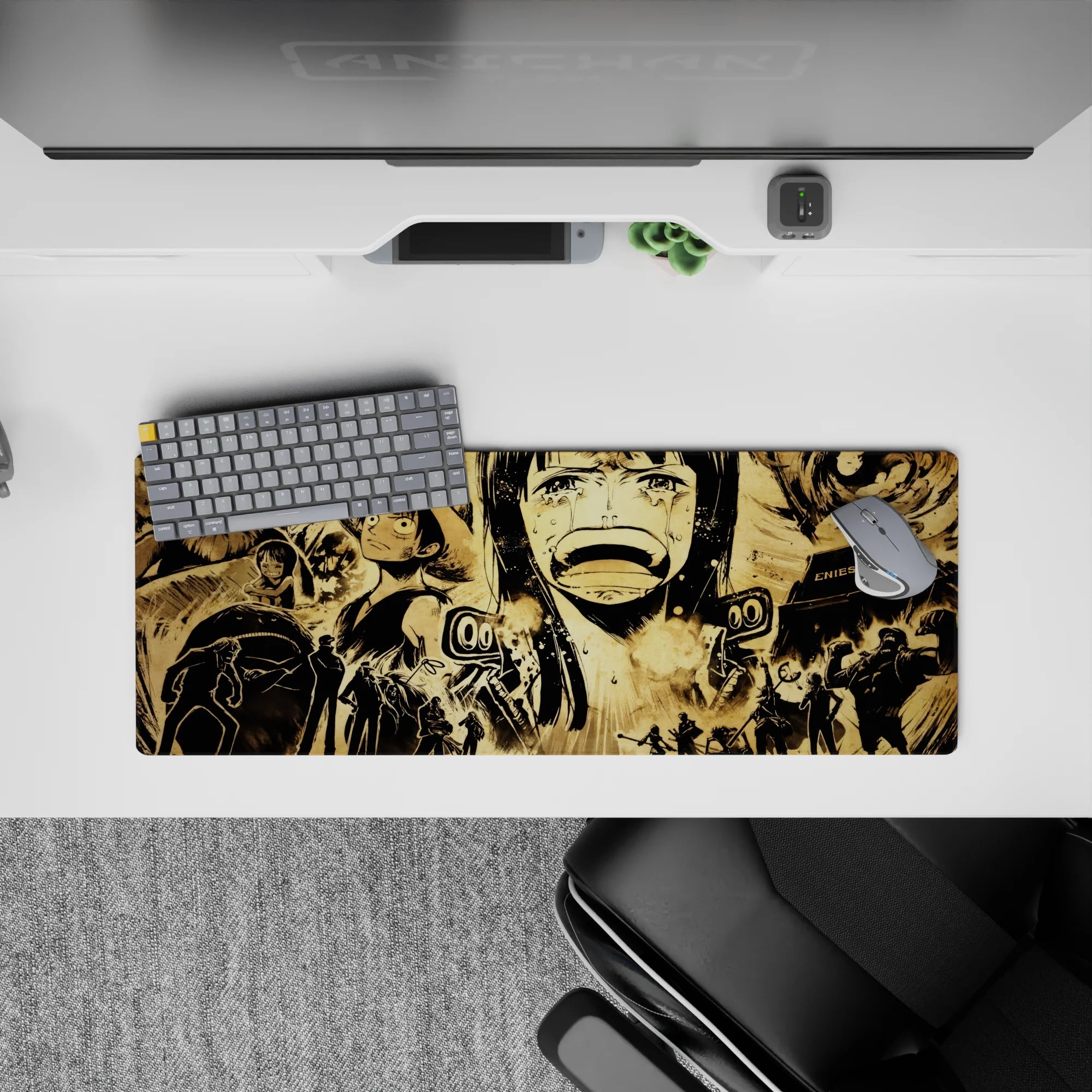 One Piece Deskmat | Mousepad | Deskpad - Enies Lobby: I Want to Live - AniChan