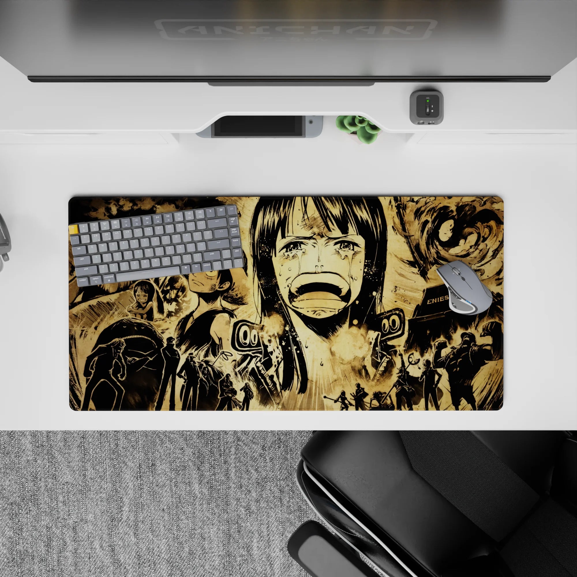 One Piece Deskmat | Mousepad | Deskpad - Enies Lobby: I Want to Live - AniChan