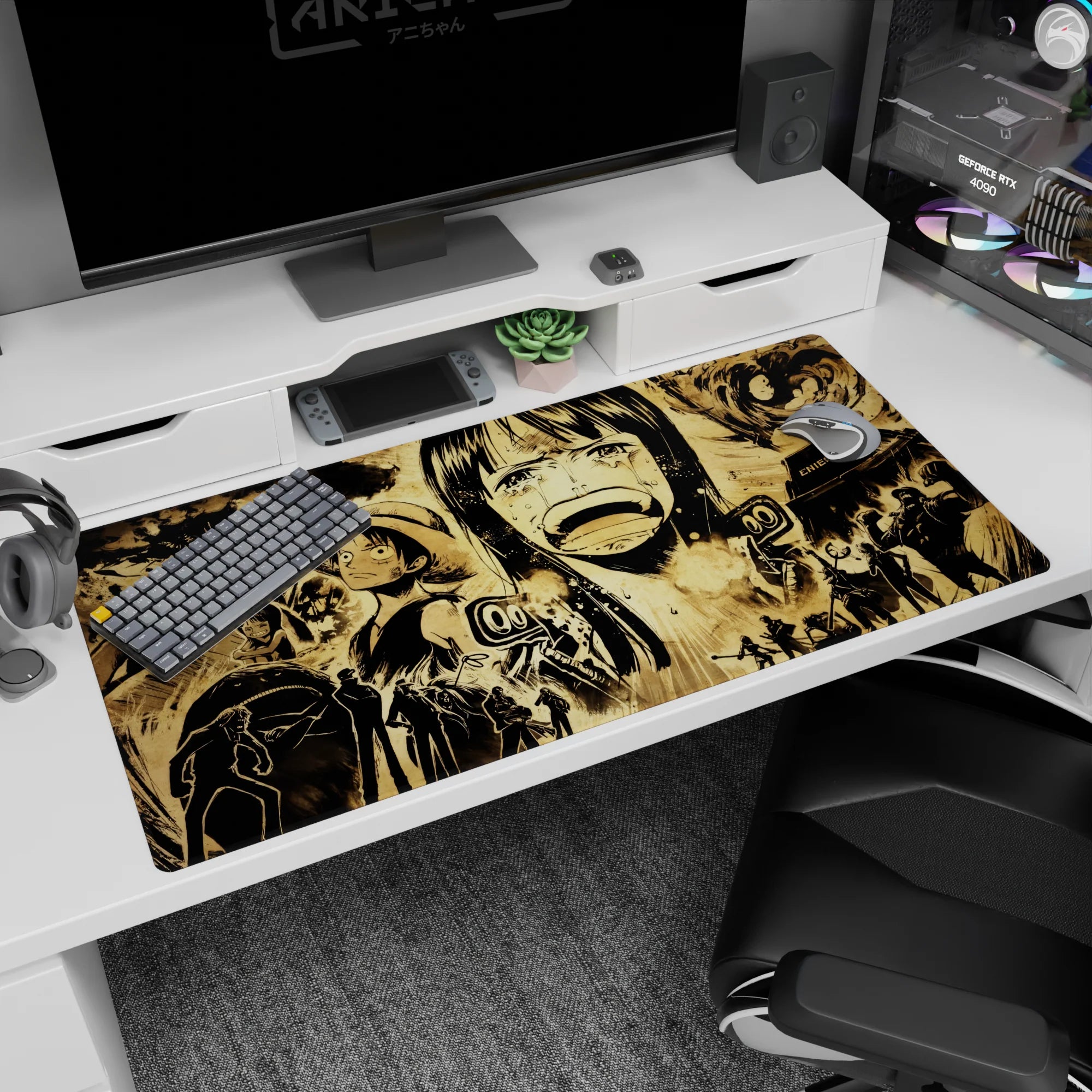 One Piece Deskmat | Mousepad | Deskpad - Enies Lobby: I Want to Live - AniChan